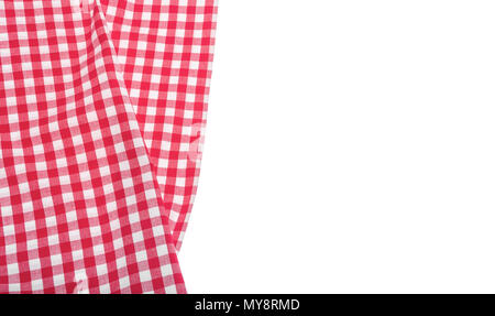 Red checkered napkin. Stock Photo