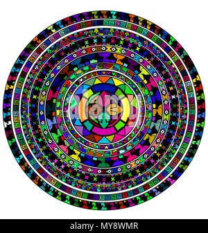 colored circles and white Stock Vector