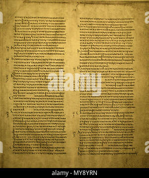 . English: folio 13 recto with text of Mark 6:27-54 . 5th century ...