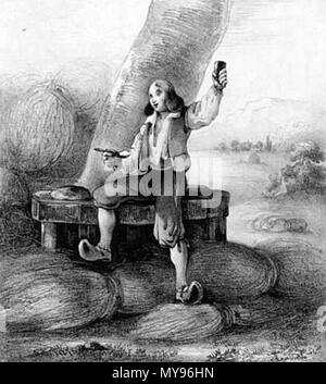 . English: Adolphe Nourrit (1802-1839) as Guillaume in Auber's Le Philtre. 1831. A. Laederich (17?-18.?) 24 Adolphe Nourrit in Auber's Le Philtre Stock Photo