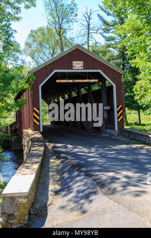 Leola, PA, USA - June 5, 2018: Zook’s Mill Covered Bridge, built in ...