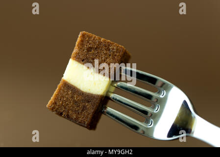 Chocolate cheese layer cake Stock Photo