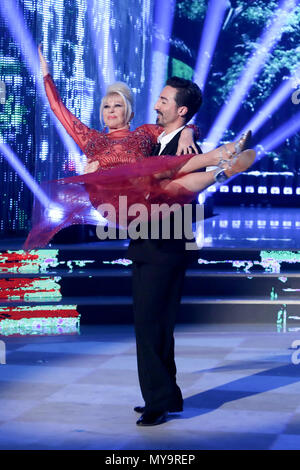 'Dancing with the Stars' TV show in Rome, Italy.  Featuring: Ivana Trump, Rossano Rubicondi Where: Rome, Italy When: 06 May 2018 Credit: IPA/WENN.com  **Only available for publication in UK, USA, Germany, Austria, Switzerland** Stock Photo