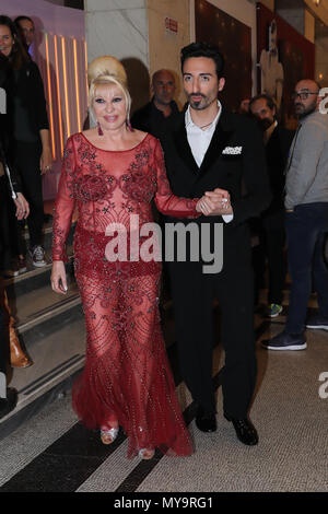 'Dancing with the Stars' TV show in Rome, Italy.  Featuring: Ivana Trump, Rossano Rubicondi Where: Rome, Italy When: 06 May 2018 Credit: IPA/WENN.com  **Only available for publication in UK, USA, Germany, Austria, Switzerland** Stock Photo