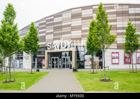 The Savoy cinema in the town of Corby, Northamptonshire, England. Stock Photo