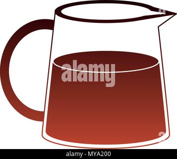 Delicious juice jar red lines Stock Vector
