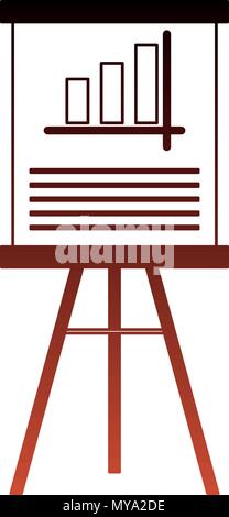 Statistics on whiteboard red lines Stock Vector