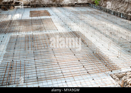 Reinforced concrete slab Stock Photo