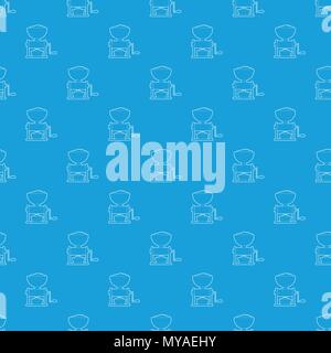 Meat grinder pattern vector seamless blue Stock Vector