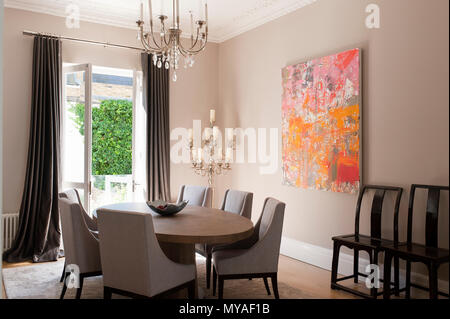 Dining room in townhouse Stock Photo