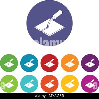 Welding torch icons set vector color Stock Vector