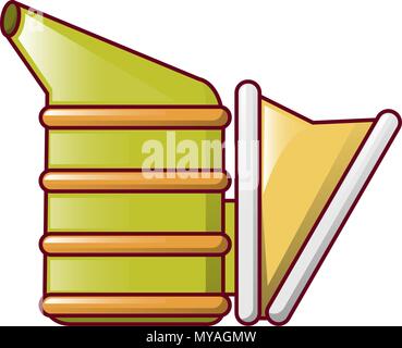 Bee smoker icon, cartoon style Stock Vector