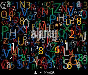 Colorful letters background Stock Vector