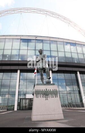 The iconic Wembley Stadium designed by Populous and Foster & Partners, the stadium is crowned by 