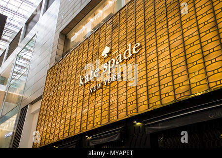 Kuala Lumpur, Malaysia. 6th June, 2018. Fashion designer Kate Spade fashion house in Kuala Lumpur, Malaysia. © Danny Chan/Alamy Live News. Stock Photo