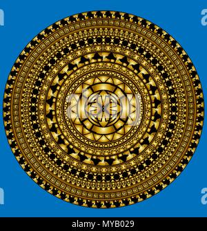 blue and golden circles Stock Vector