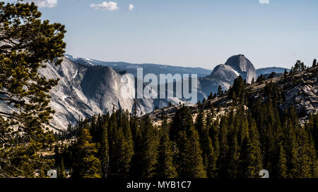 Half Dome as seen from Olmsted Point in Yosemite National Park. Stock Photo