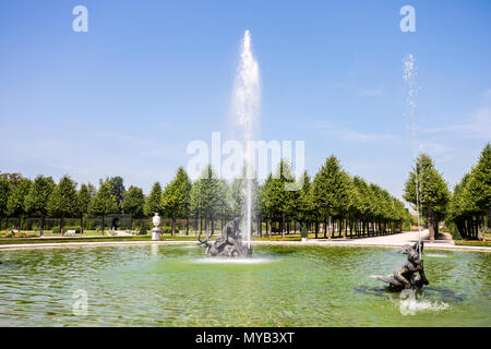 Schwetzingen, Germany. Gardens of the Schwetzingen Palace (Schloss Schwetzingen), ancient summer residence of the Electors Palatine Charles III Philip Stock Photo