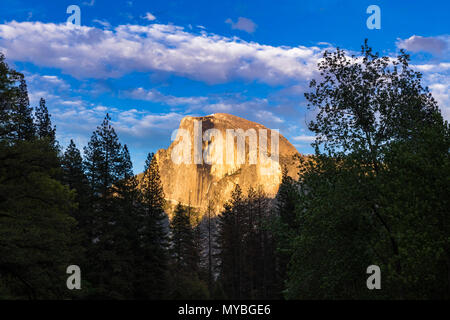 Evening light on Half Dome, Yosemite National Park, California USA Stock Photo