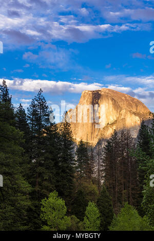 Evening light on Half Dome, Yosemite National Park, California USA Stock Photo