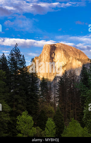 Evening light on Half Dome, Yosemite National Park, California USA Stock Photo