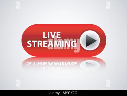 vector design of youtube live streaming label Stock Vector