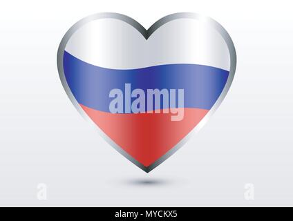 vector design of flag love label Stock Vector