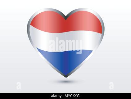 vector design of flag love label Stock Vector