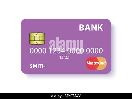 vector design of banking card model Stock Vector