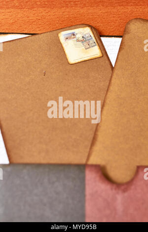 Scapbook empty album with textured paper Stock Photo