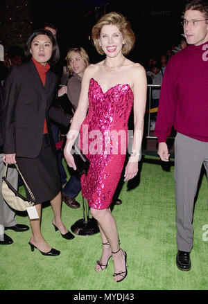 08 Nov 2000, Los Angeles, California, USA --- Original caption: Dr. Seuss' How The Grinch Stole Christmas Premiere was held at the Universal Amphitheatre in Los Angeles. --- Image by © MichelB / USAChristine Baranski at Premiere Red Carpet Event, Vertical, USA, Film Industry, Celebrities,  Photography, Bestof, Arts Culture and Entertainment, Topix Celebrities fashion /  Vertical, Best of, Event in Hollywood Life - California,  Red Carpet and backstage, USA, Film Industry, Celebrities,  movie celebrities, TV celebrities, Music celebrities, Photography, Bestof, Arts Culture and Entertainment,  T Stock Photo