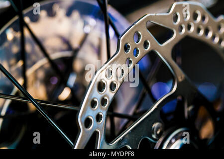 Close-up of bicycle gears. Stock Photo