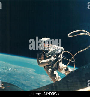 Photograph 4 of Astronaut Edward H. White II's Space Walk on Gemini IV Stock Photo