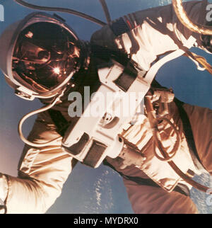 Photograph 3 of Astronaut Edward H. White II's Space Walk on Gemini IV Stock Photo