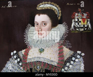 . English: Although titled 'The Duchess of Chandos,' it is a portrait of Dorothy Bray, Baroness Chandos (ca. 1524-1605), wife of Edmund Brydges, 2nd Baron Chandos, and later of William Knollys, 1st Earl of Banbury. Image téléchargée sur Wikimedia Common avec une fausse identification.. 2 January 1800. unknown in source 180 Filippa Duci 2 Stock Photo