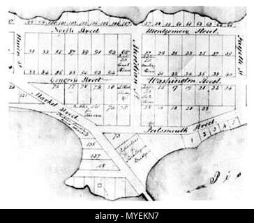 . Detail of plan for proposed city of Franklin, New Hampshire, drawn by ...