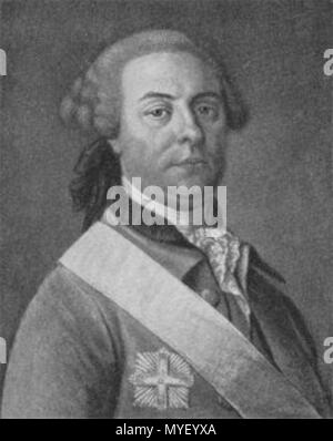 . English: Gustav Frederik Holck-Winterfeldt (1733-1776), Danish Count, district officer, and estate owner . 1700s. Unknown 223 Gustav Frederik Holck-Winterfeldt Stock Photo