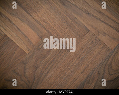 Texture of an old used walnut floor Stock Photo