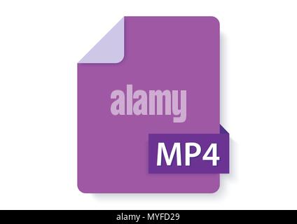 vector design of video mp4 format icon Stock Vector