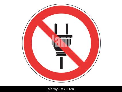 vector design of no electrical plug Stock Vector