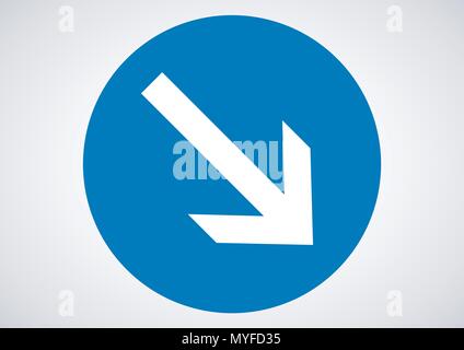 vector design of one way traffic sign Stock Vector