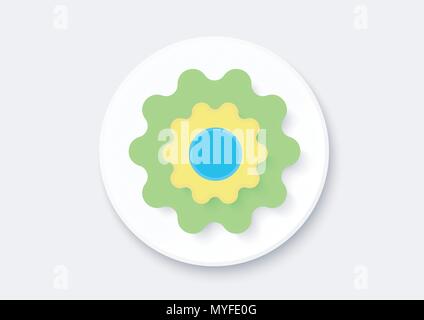 vector design of gear icon flat Stock Vector