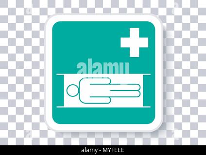 vector design of stretcher medical sign icon Stock Vector