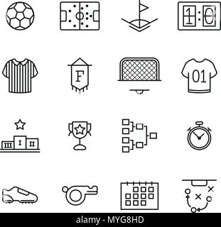 Icons for sport theme on white Stock Vector