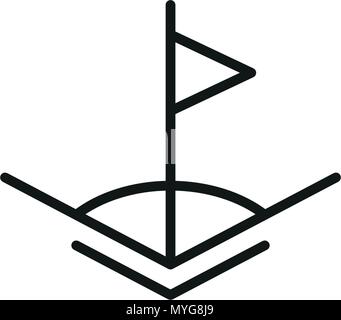 Design of corner flag on field Stock Vector