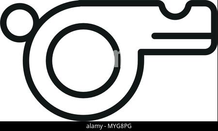 Referee whistle icon on white Stock Vector