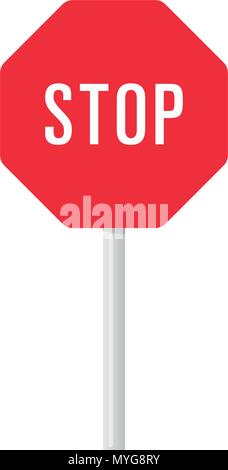 Red sign saying Stop Stock Vector
