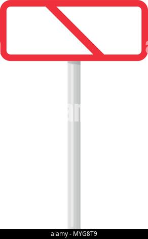 Restriction board on post  Stock Vector