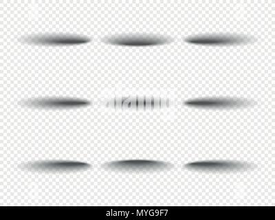 Thin oval shaped shadows Stock Vector