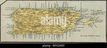 Puerto Rico Colonial Map Map of the Island of Puerto Rico (Spanish colonial period). Engraving ...